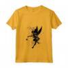 HapTiger Peter Pan Tinker Bell Pixie Dust Silhouette Maglietta con Collo a V - Officially Licensed Disney Apparel for Fans