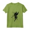 HapTiger Peter Pan Tinker Bell Pixie Dust Silhouette Maglietta con Collo a V - Officially Licensed Disney Apparel for Fans