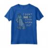 HapTiger Pixar Monsters Inc. Sully Work Out Maglietta - Officially Licensed Pixar Apparel - We Scare Because We Care