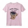 Funny Boba Tea Boba Peace and Sloth Lover Maglietta - Ideale per gli Amanti del Tè alla Boba e dei Bradipi - Regalo Divertente per Appassionati di Cibo Asiatico