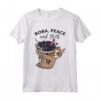 Funny Boba Tea Boba Peace and Sloth Lover Maglietta - Ideale per gli Amanti del Tè alla Boba e dei Bradipi - Regalo Divertente per Appassionati di Cibo Asiatico