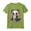 Boba Bubble Tea Panda Drinking Boba Maglietta - Cute Panda Design for Boba Lovers - Great Gift Idea