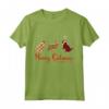 Pixi Bob Merry Christmas - Merry Christmas, motivo: leopardato Maglietta - T-shirt Gatto Babbo Natale - Regalo divertente per Amanti dei Gatti e Festeggiare il Natale