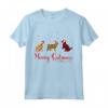 Pixi Bob Merry Christmas - Merry Christmas, motivo: leopardato Maglietta - T-shirt Gatto Babbo Natale - Regalo divertente per Amanti dei Gatti e Festeggiare il Natale