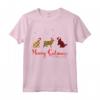 Pixi Bob Merry Christmas - Merry Christmas, motivo: leopardato Maglietta - T-shirt Gatto Babbo Natale - Regalo divertente per Amanti dei Gatti e Festeggiare il Natale