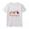 Pixi Bob Merry Christmas - Merry Christmas, motivo: leopardato Maglietta - T-shirt Gatto Babbo Natale - Regalo divertente per Amanti dei Gatti e Festeggiare il Natale