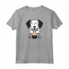 Dalmata Love - Boba Bubble Milk Tea Maglietta per Proprietari di Dalmata - Design Originale per Amanti dei Cani
