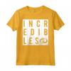 HapTiger Pixar Incredibles 2 Block Text Officially Licensed Maglietta - Perfect for Fans of the Movie
