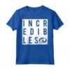 HapTiger Pixar Incredibles 2 Block Text Officially Licensed Maglietta - Perfect for Fans of the Movie
