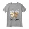 Besteas Boba Drink TShirt Donna Bubble Graphic - Maglietta Divertente da Cucina Asiatica - Regalo Unico per Compleanni e Festività
