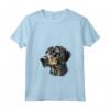 Donna Plott Hound Dog - Maglietta con Collo a V - Great Christmas Present or Birthday Gift for Pet Owner