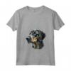 Donna Plott Hound Dog - Maglietta con Collo a V - Great Christmas Present or Birthday Gift for Pet Owner