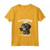 Donna Plott Hound Dog Dad Maglietta con Collo a V - Cute Hand Drawn Art - Great Christmas or Birthday Gift