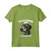 Donna Plott Hound Dog Dad Maglietta con Collo a V - Cute Hand Drawn Art - Great Christmas or Birthday Gift