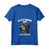 Donna Plott Hound Dog Dad Maglietta con Collo a V - Cute Hand Drawn Art - Great Christmas or Birthday Gift