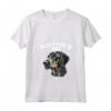 Donna Plott Hound Dog Dad Maglietta con Collo a V - Cute Hand Drawn Art - Great Christmas or Birthday Gift