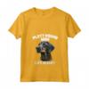 Donna Plott Hound Dog Dad Maglietta con Collo a V - Cute Hand Drawn Art Design - Great Christmas Birthday Gift
