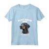 Donna Plott Hound Dog Dad Maglietta con Collo a V - Cute Hand Drawn Art Design - Great Christmas Birthday Gift