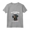 Donna Plott Hound Dog Dad Maglietta con Collo a V - Cute Hand Drawn Art Design - Great Christmas Birthday Gift