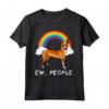 Arcobaleno Portoghese Podengo Pequeno Ew People Unicorn Dog Maglietta - Ideale Regalo per Amanti dei Cani Pazzi