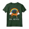 Arcobaleno Portoghese Podengo Pequeno Ew People Unicorn Dog Maglietta - Ideale Regalo per Amanti dei Cani Pazzi