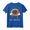 Arcobaleno Portoghese Podengo Pequeno Ew People Unicorn Dog Maglietta - Ideale Regalo per Amanti dei Cani Pazzi