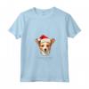 Portoghese Podengo Pequeno Cane Divertente Woofy Natale Semplice Maglietta con Collo a V - Regalo Unico per Amanti del Podengo Pequeno - Ideale per Cane Mamma o Papà