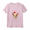 Portoghese Podengo Pequeno Cane Divertente Woofy Natale Semplice Maglietta con Collo a V - Regalo Unico per Amanti del Podengo Pequeno - Ideale per Cane Mamma o Papà