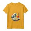 Donna Portoghese Podengo Pequeno Giapponese Kanagawa Wave Surf Leale Maglietta con Collo a V - Regalo per Proprietari di Cani - Ideale per Natale, Ringraziamento o Compleanni