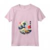 Donna Portoghese Podengo Pequeno Giapponese Kanagawa Wave Surf Leale Maglietta con Collo a V - Regalo per Proprietari di Cani - Ideale per Natale, Ringraziamento o Compleanni