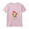 Portoghese Podengo Pequeno Cane Divertente Woofy Natale Semplice Maglietta con Collo a V - Regalo Unico per Amanti del Podengo Pequeno - Ideale per Cane Mamma o Papà