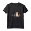 Donna Portoghese Podengo Pequeno Heartbeat Dog Lover Maglietta con Collo a V - Regalo per Amanti dei Cani - Ideale per Amici e Familiari