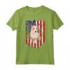 Bandiera Americana 4 Luglio Podenco Portoghese Maglietta - American Flag Portuguese Podengo Pequeno 4th Of July - Ideale per Amanti dei Cani