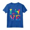 LOVE Portoghese Podengo Pequeno Tie Dye Cane Mamma Papà Maglietta - Ideale per gli Amanti dei Cani - Design Unico e Leggero