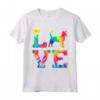 LOVE Portoghese Podengo Pequeno Tie Dye Cane Mamma Papà Maglietta - Ideale per gli Amanti dei Cani - Design Unico e Leggero