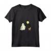 Portoghese Podengo Pequeno Walking Fantasma Halloween Funny Kid Maglietta con Collo a V - Vestito Divertente per Bambini - Ideale come Regalo