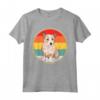 L'alba Vintage Retro Podenco Portoghese Maglietta - Regalo Divertente per Amanti dei Cani - Design con Portuguese Podengo Pequeno
