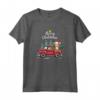 Portoghese Podengo Pequeno Natale Cane Camion Plaid Divertente Maglietta - Regalo Unico per Amanti del Podengo Pequeno - Ideale per Cane Mamma o Papà
