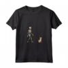 Divertente Podengo Pequeno Skeleton Dog Walking Maglietta - Regalo Unico per Amanti dei Cani - Ideale per Natale o Compleanni