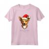 Portoghese Podengo Pequeno Cane Divertente Woofy Natale Semplice Maglietta - Regalo Unico per Amanti del Cane a Natale