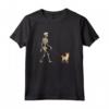 Divertente Halloween Podengo Pequeno Skeleton Walking Maglietta - Regalo Ideale per Amanti dei Cani