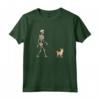 Divertente Halloween Podengo Pequeno Skeleton Walking Maglietta - Regalo Ideale per Amanti dei Cani