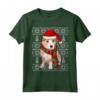 Natale Ugly Christmas Podenco Portoghese Maglietta - Regalo Divertente per Amanti dei Cani - Santa Hat Xmas Portuguese Podengo Pequeno