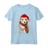 Natale Ugly Christmas Podenco Portoghese Maglietta - Regalo Divertente per Amanti dei Cani - Santa Hat Xmas Portuguese Podengo Pequeno