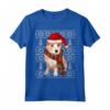 Natale Ugly Christmas Podenco Portoghese Maglietta - Regalo Divertente per Amanti dei Cani - Santa Hat Xmas Portuguese Podengo Pequeno