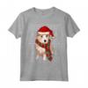 Natale Ugly Christmas Podenco Portoghese Maglietta - Regalo Divertente per Amanti dei Cani - Santa Hat Xmas Portuguese Podengo Pequeno