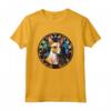 Portoghese Podengo Pequeno Dog Stained Glass Leadlight Maglietta - Design Cane in Vetro Colorato - Ideale per Amanti dell'Arte e dei Cani