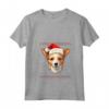 Portoghese Podengo Pequeno Santa Cappello Natale Divertente Cane Mamma Maglietta - Regalo Ideale per Amanti dei Cani - Compleanni e Altre Occasioni