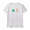 Globe Planet Earth Portoghese Podengo Pequeno Heartbeat Dog Maglietta - Regalo Divertente per Amanti dei Cani - Ideale per Amici e Familiari