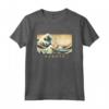 Surf con il tuo Podengo Pequeno - Maglietta Kanagawa Wave Giapponese - Regalo per Proprietari di Cani
